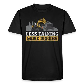 Bagger Schwermaschinenführer Baggerfahrer - Men's Premium Organic T-Shirt - black - Front - Nico (187cm)