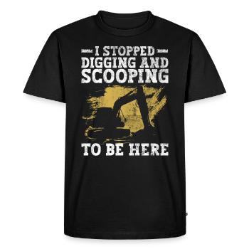 Schwermaschinenbediener Bagger Baggerfahrer - Men's Premium Organic T-Shirt - black - Front - Nico (187cm)