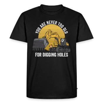 Schwermaschinenführer Bagger Baggerfahrer - Men's Premium Organic T-Shirt - black - Front - Nico (187cm)