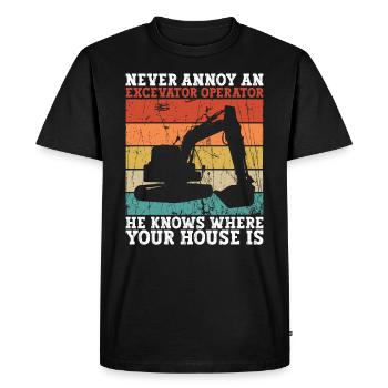 Bagger Baggerführer Schwermaschinenführer - T-shirt Premium bio Homme - noir - Devant - Nico (187cm)