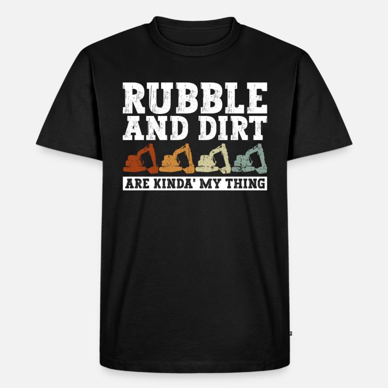 Bagger Sandbagger Baggerfahrer - Men's Premium Organic T-Shirt - black