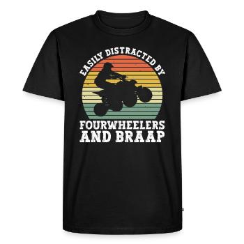 Quad Und Quadfahrer - T-shirt Premium bio Homme - noir - Devant - Nico (187cm)