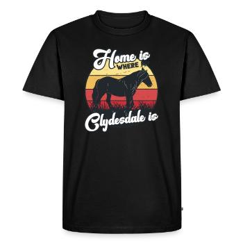 Clydesdale Pferdebesitzer Zugpferdebesitzer - T-shirt Premium bio Homme - noir - Devant - Nico (187cm)