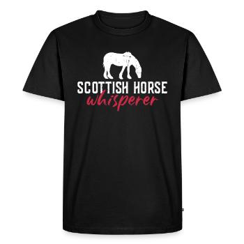 Cheval écossais Clydesdale Reiter Reiten - T-shirt Premium bio Homme - noir - Devant - Nico (187cm)