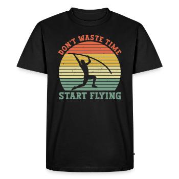 Stabhochsprung Stabhochspringen - Men's Premium Organic T-Shirt - black - Front - Nico (187cm)