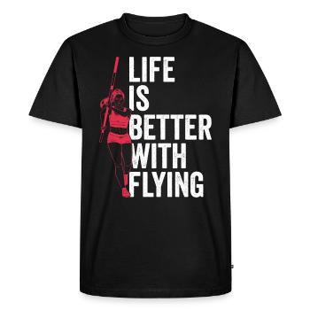 Stabhochspringerin Stabhochspringen - Men's Premium Organic T-Shirt - black - Front - Nico (187cm)