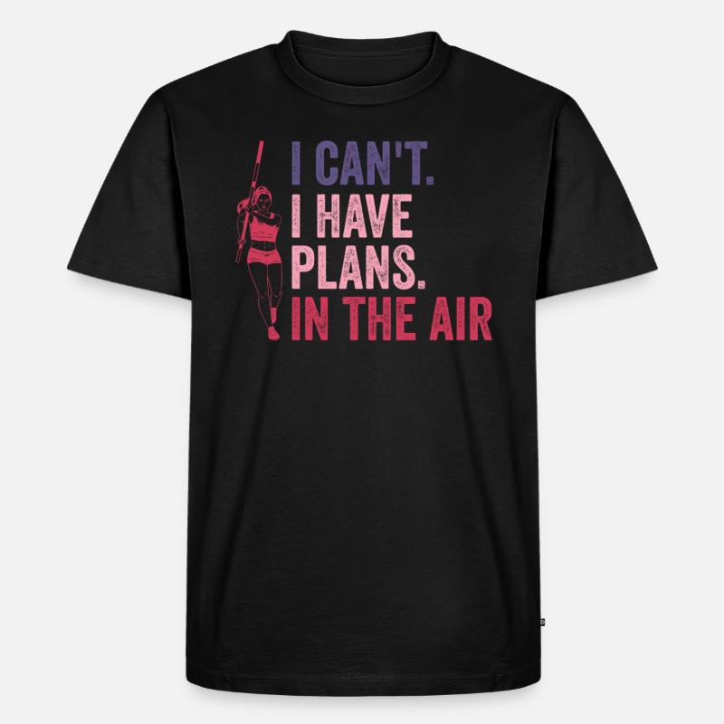 Stabhochspringen Mädchen - Männer Premium Bio T-Shirt - Schwarz