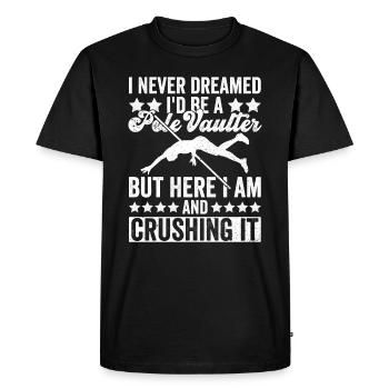 Stabhochsprung Stabhochspringer - Men's Premium Organic T-Shirt - black - Front - Nico (187cm)