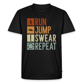 Stabhochspringer Stabhochsprung - Männer Premium Bio T-Shirt - Schwarz - Vorne - Nico (187cm)