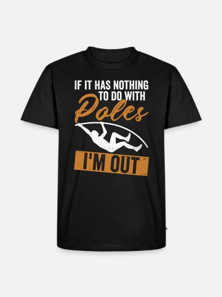Stabhochsprung Stabhochspringen - Männer Premium Bio T-Shirt - Schwarz