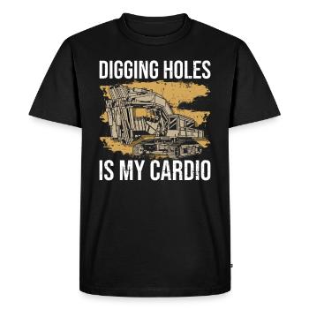 Baggerbagger Bagger Schwerer Equipmanet Operator - Men's Premium Organic T-Shirt - black - Front - Nico (187cm)