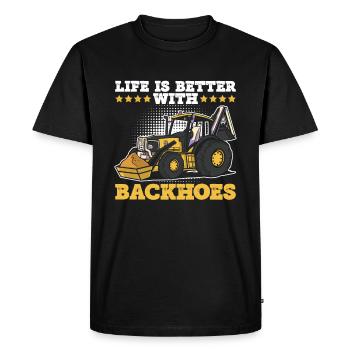Baggerfahrer Und Bagger fahren - T-shirt Premium bio Homme - noir - Devant - Nico (187cm)