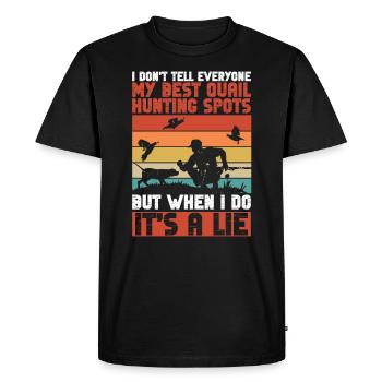 Wachtel Jäger - T-shirt Premium bio Homme - noir - Devant - Nico (187cm)