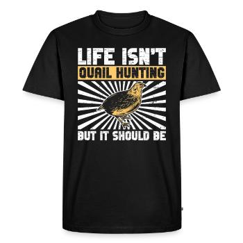 Wachteljagd Wachtel - T-shirt Premium bio Homme - noir - Devant - Nico (187cm)