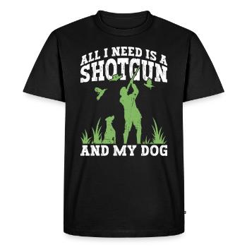 Wachtel Jäger Hund Vogeljagd Wachteljagd - T-shirt Premium bio Homme - noir - Devant - Nico (187cm)