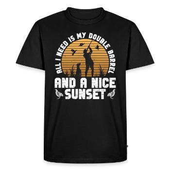 Wachtel Jäger Wachteljagd Jagen - T-shirt Premium bio Homme - noir - Devant - Nico (187cm)