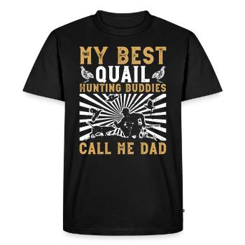 Wachteljäger Papa Wachtel Jagd - T-shirt Premium bio Homme - noir - Devant - Nico (187cm)