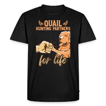 Wachteljagd Partner Wachteljäger Wachtel Jagen - T-shirt Premium bio Homme - noir - Devant - Nico (187cm)