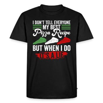 Hobby Pizzabäcker Pizza - Men's Premium Organic T-Shirt - black - Front - Nico (187cm)