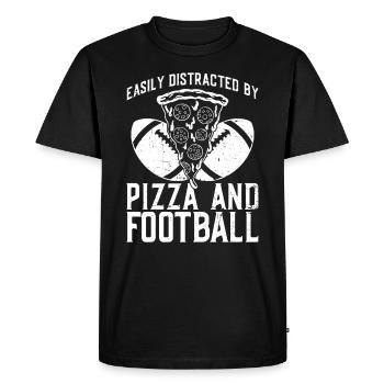 Pizza Hobby Pizzabäcker Pizza Und Football - T-shirt Premium bio Homme - noir - Devant - Nico (187cm)