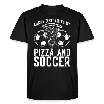 Pizza Pizzabäcker Fußball - T-shirt Premium bio Homme - noir - Devant - Nico (187cm)