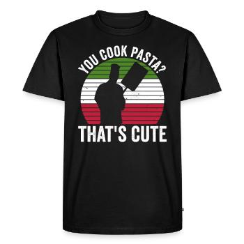 Pizza Italienischer Pizzabäcker - T-shirt Premium bio Homme - noir - Devant - Nico (187cm)