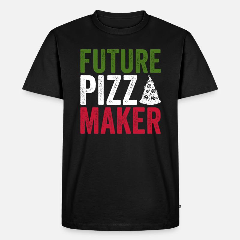 Pizza Future pizzabäcker Angehender Pizzaexperte - Männer Premium Bio T-Shirt - Schwarz