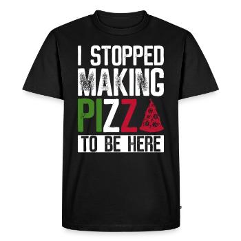 Pizza Pizzabäcker Pizzaolo - T-shirt Premium bio Homme - noir - Devant - Nico (187cm)