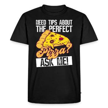 Pizza Pizzabäcker Pizzaolo - T-shirt Premium bio Homme - noir - Devant - Nico (187cm)