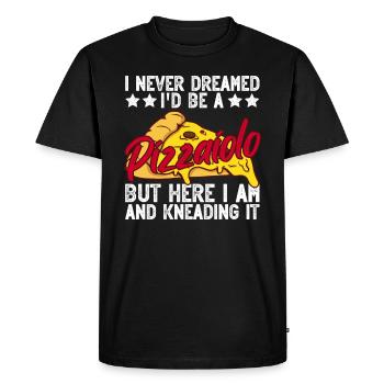 Pizzabäcker Pizzabacken Pizza - Men's Premium Organic T-Shirt - black - Front - Nico (187cm)