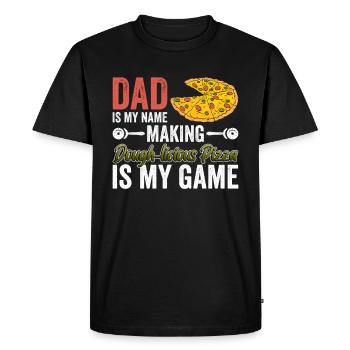 Pizza Papa Pizzabäcker Pizzaolo - T-shirt Premium bio Homme - noir - Devant - Nico (187cm)
