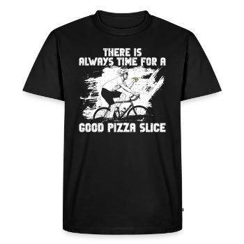 Pizza Pizzaexperte Pizzaliebhaber Fahrrad - T-shirt Premium bio Homme - noir - Devant - Nico (187cm)