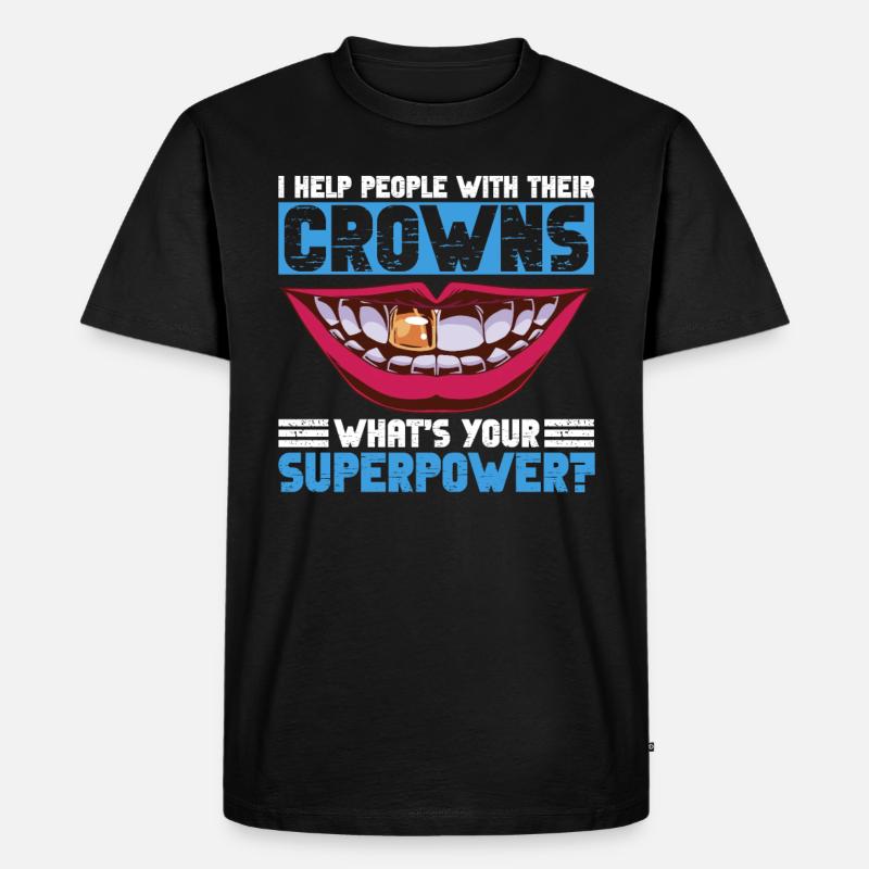 Zahntechniker - Männer Premium Bio T-Shirt - Schwarz
