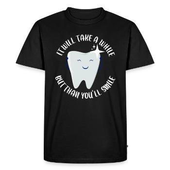 Dentallabor Zahntechniker - T-shirt Premium bio Homme - noir - Devant - Nico (187cm)