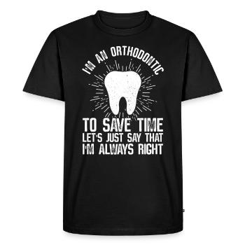 Zahntechniker Kieferorthopädischer Zahnersatz - T-shirt Premium bio Homme - noir - Devant - Nico (187cm)
