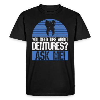 Zahntechniker - T-shirt Premium bio Homme - noir - Devant - Nico (187cm)