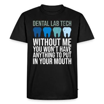 Zahnärztliches Labor- und Zahnklinik -Labor - T-shirt Premium bio Homme - noir - Devant - Nico (187cm)