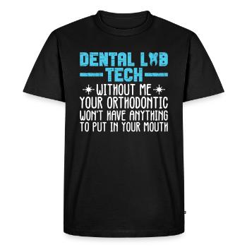 Zahnärztlicher Labortechniker Im Zahnärztlichen - T-shirt Premium bio Homme - noir - Devant - Nico (187cm)