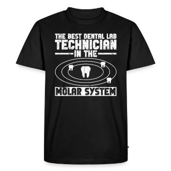 Zahntechniker Kieferorthopäde Im Molarensystem - T-shirt Premium bio Homme - noir - Devant - Nico (187cm)
