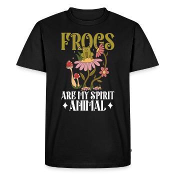 Frösche Fangen Frosch Kinder Kröten - Men's Premium Organic T-Shirt - black - Front - Nico (187cm)