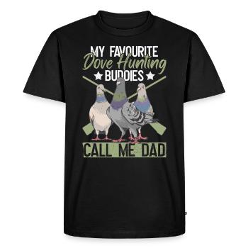 Taubenjäger Papa Jäger Vogeljagd - T-shirt Premium bio Homme - noir - Devant - Nico (187cm)