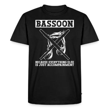 Fagott Rohrblatt et Fagott Blasinstrument - T-shirt Premium bio Homme - noir - Devant - Nico (187cm)