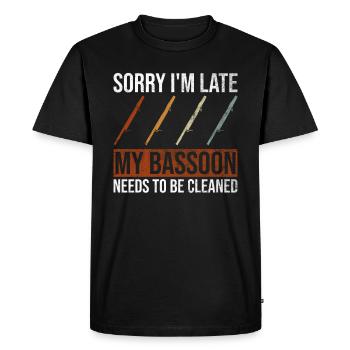 Basson Fagott fagottspieler - T-shirt Premium bio Homme - noir - Devant - Nico (187cm)