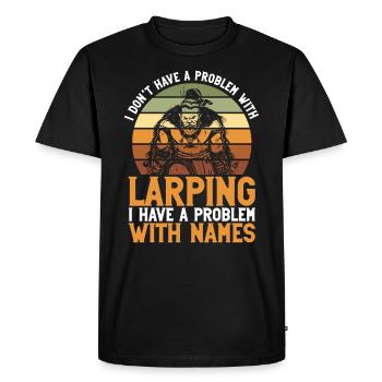 Larper Und Larping - T-shirt Premium bio Homme - noir - Devant - Nico (187cm)