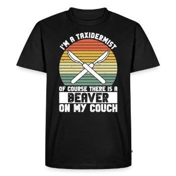 Taxidermy Professional Und Tiermontage - Men's Premium Organic T-Shirt - black - Front - Nico (187cm)