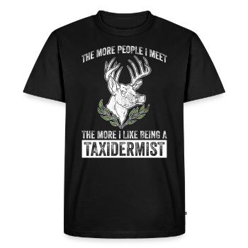 Taxidermie Taxidermist Tiermontage - Men's Premium Organic T-Shirt - black - Front - Nico (187cm)