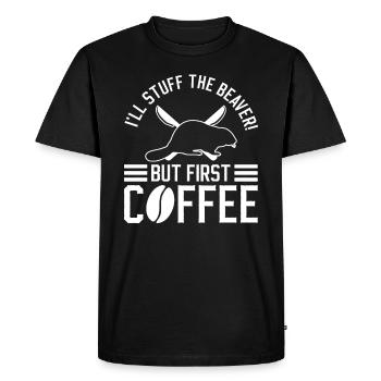 Sterbender Kunstjäger Und Stopfbiber - Men's Premium Organic T-Shirt - black - Front - Nico (187cm)