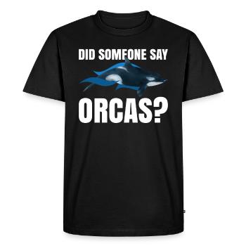 Orca Watching Und Whale Watching Cetecean Whale - Men's Premium Organic T-Shirt - black - Front - Nico (187cm)