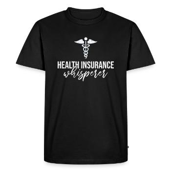 Versicherungsagentendesign Für - Men's Premium Organic T-Shirt - black - Front - Nico (187cm)