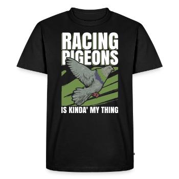 Brieftauben Und Taubenzüchter Tauben-racer-experte - Men's Premium Organic T-Shirt - black - Front - Nico (187cm)